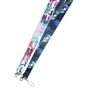 Anime Miku Hatsune Lanyard Keychain Holder ID Badge Holder